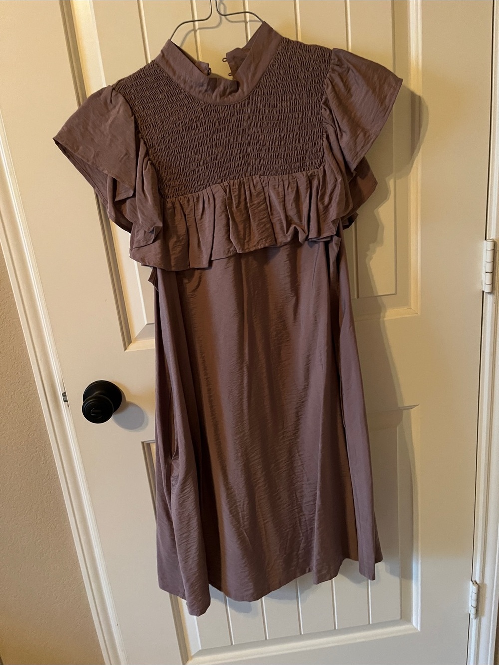 a new day Mauve Ruffle Mini Dress